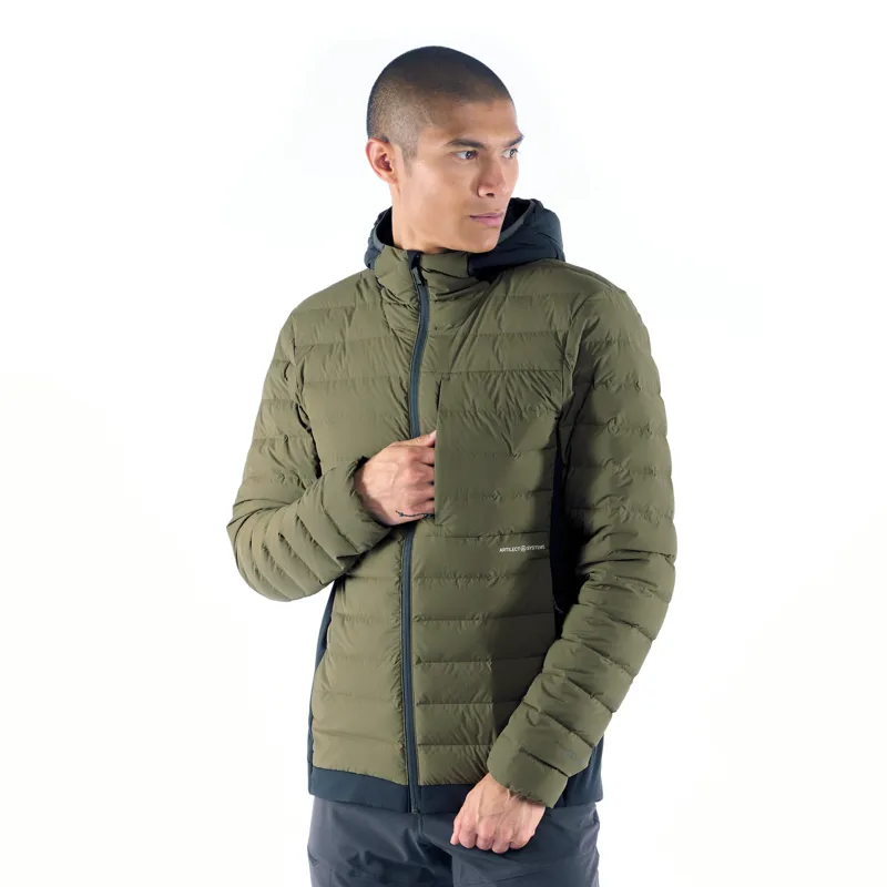 Artilect Mens Divide Fusion Stretch Hoodie Earthen / Black-4